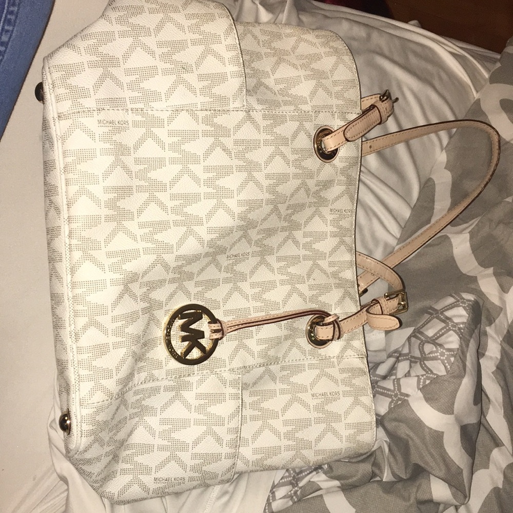 White mk purse